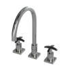 Rubinet Widespread Kitchen Set Satin Nickel