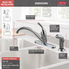 Delta Classic Single Handle Kitchen Faucet With Spray - Golzar Home