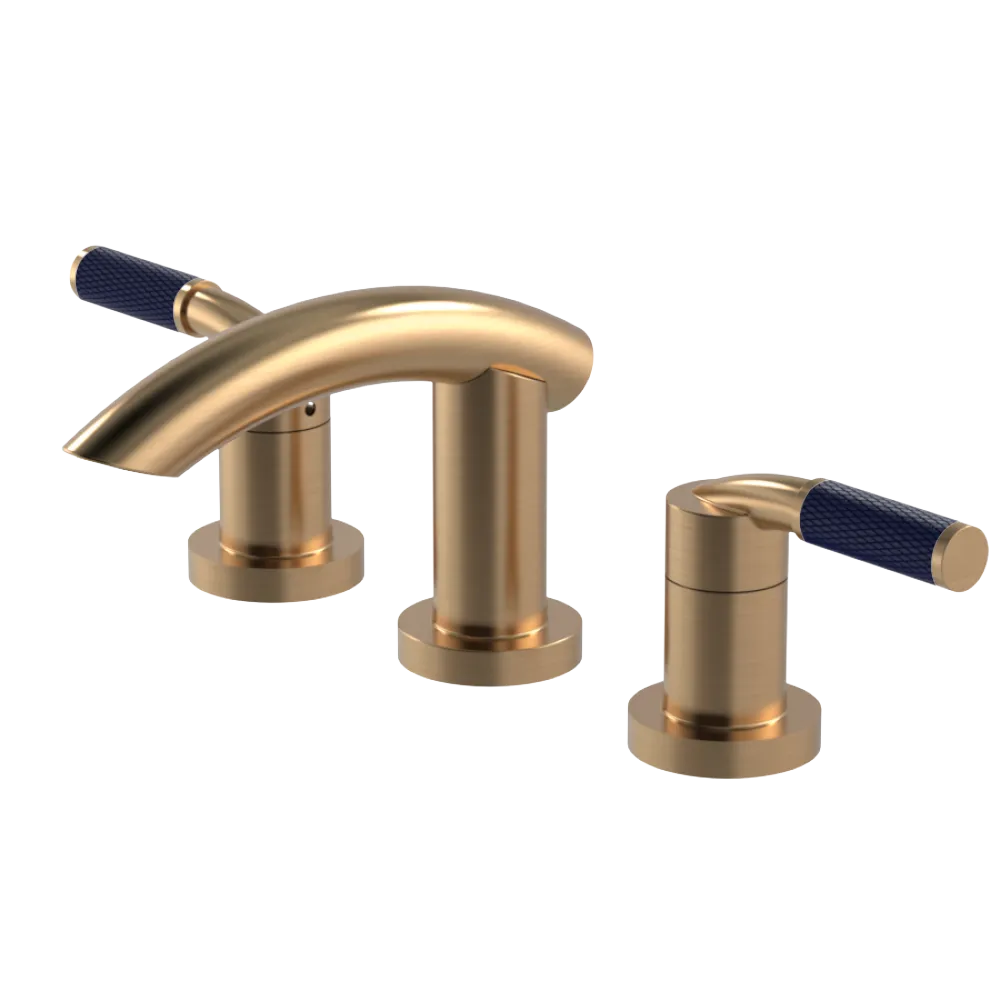 Rubinet Widespread Lav. Set. (less drain) Satin Gold