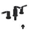 Rubinet Bidet Fitting with Spray, Diverter, and Vacuum Breaker (less drain) Black