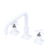 Rubinet Widespread Kitchen Set with Genesis Spout Matt White