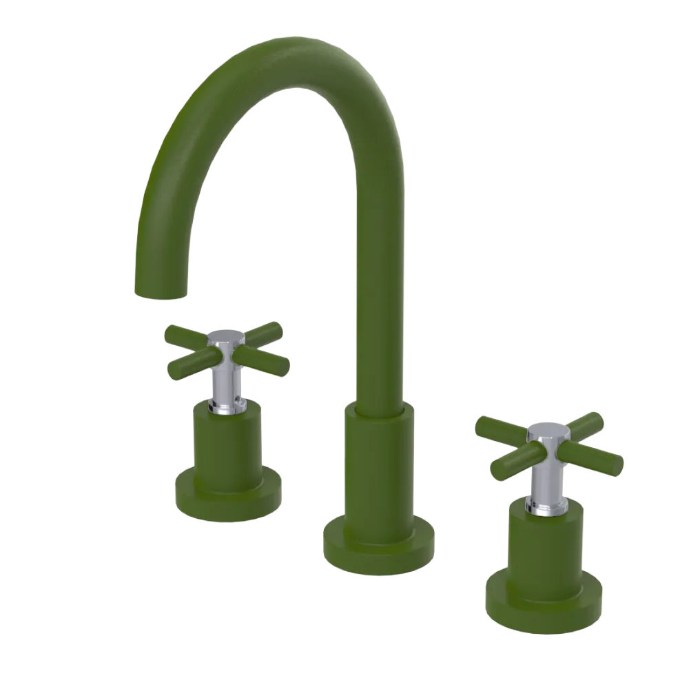 Rubinet Widespread Kitchen Set with LaSalle Spout Green Envy