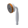 Rubinet 3 Function Hand Held Shower Only Matt White