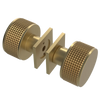Rubinet Shower Door Knob (set) Satin Brass