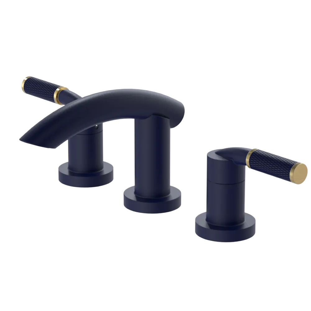 Rubinet Widespread Lav. Set. (less drain) Midnight Blue