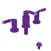 Rubinet Bidet Fitting with Spray, Diverter, and Vacum Breaker (Less Drain) Purple Haze
