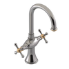 Rubinet Single Hole Dual Handle Lav. Set. (less drain) Polished Nickel