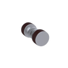 Rubinet Shower Door Knob (set) Satin Chrome