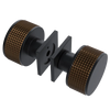 Rubinet Shower Door Knob (set) Matt Black