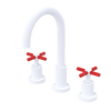 Rubinet Widespread Kitchen Set with LaSalle Spout Matt White