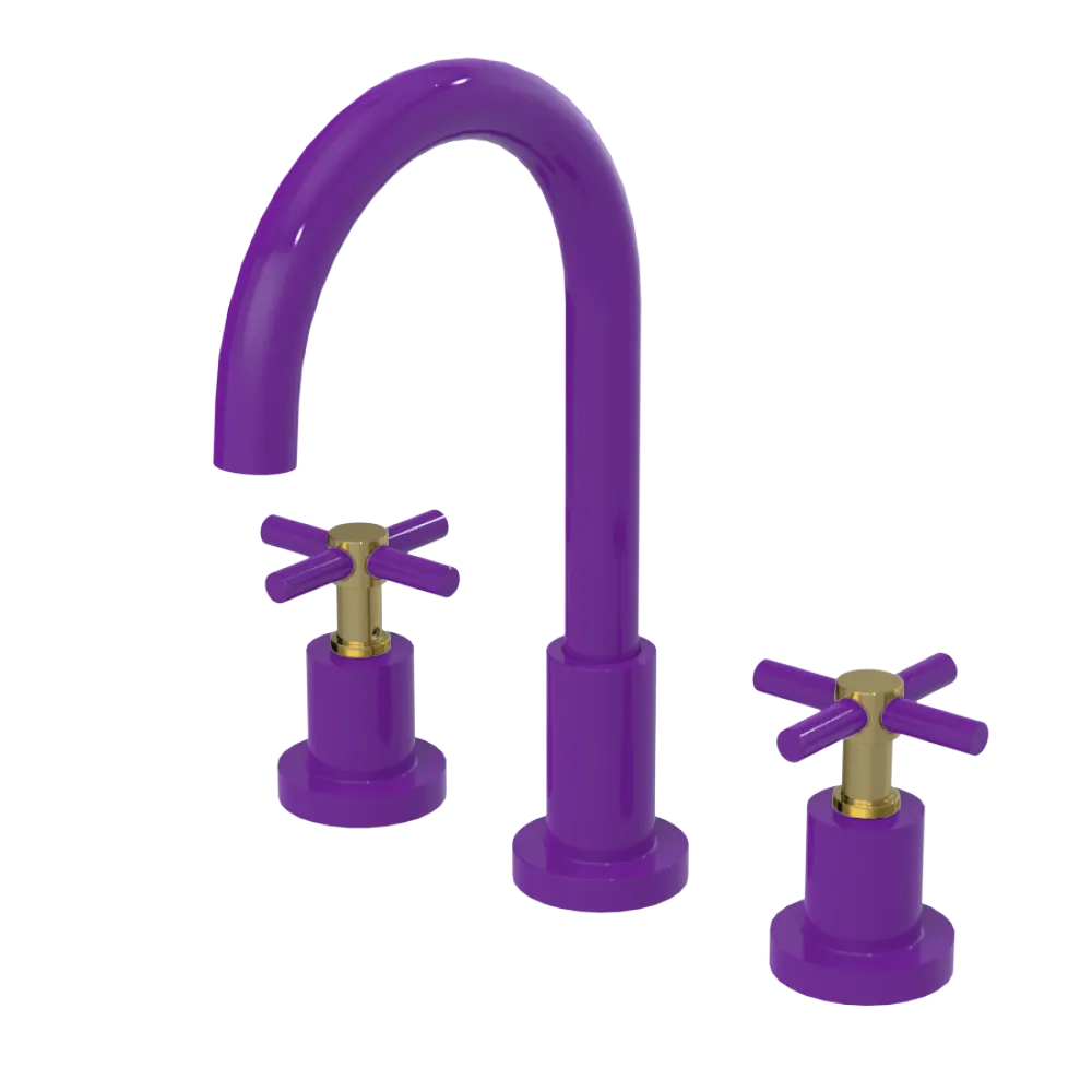Rubinet Widespread Kitchen Set with LaSalle Spout Purple Haze