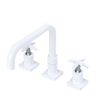 Rubinet Widespread Kitchen Set with Genesis Spout White