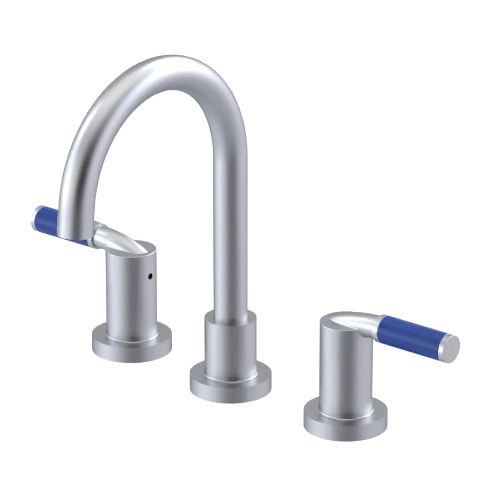 Rubinet Widespread Lav set (less drain) Satin Chrome