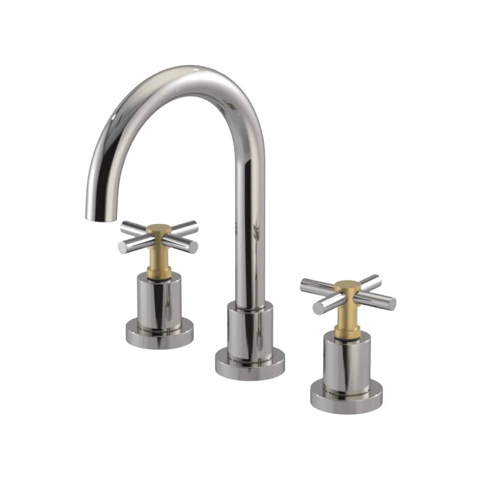 Rubinet Widespread Lav. Set. (less drain) Polished Nickel