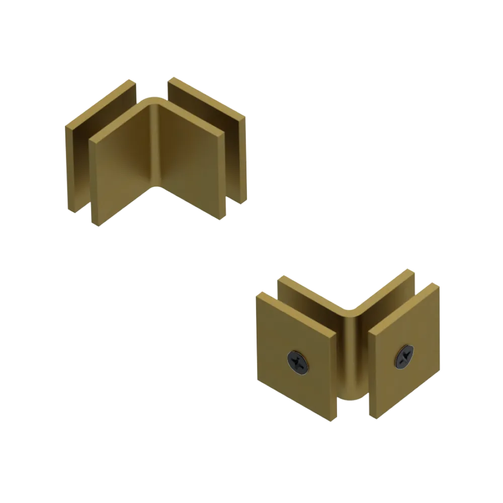 Rubinet 90 Glass to Glass Open Face Antique Brass Matt