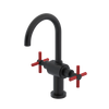 Rubinet Single Hole Dual Handle Lav. Set with LaSalle Spout (less drain) Matt Black
