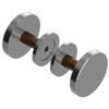 Rubinet Shower Door Knob (set) Satin Nickel