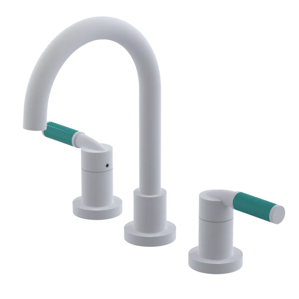 Rubinet Widespread Lav. Set. (less drain) Matt White