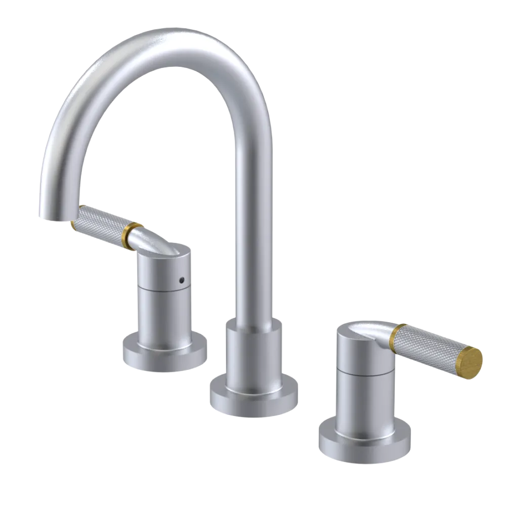 Rubinet Widespread Lav. Set. (less drain) Satin Chrome