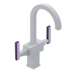 Rubinet Single Hole Dual Handle Lav. Set. (less drain) Matt White