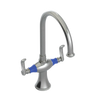 Rubinet Two Handle Single Hole Kitchen Set Satin Nickel