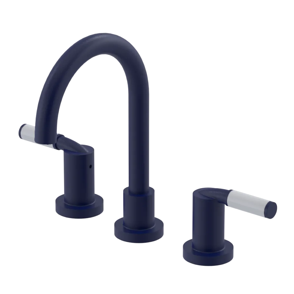 Rubinet Widespread Lav set (less drain) Midnight Blue