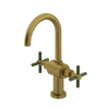 Rubinet Single Hole Dual Handle Lav. Set with LaSalle Spout (less drain) Antique Brass Matt