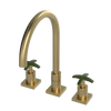 Rubinet Widespread Kitchen Set Satin Brass