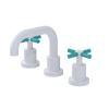 Rubinet Widespread Lav. Set. (less drain) White