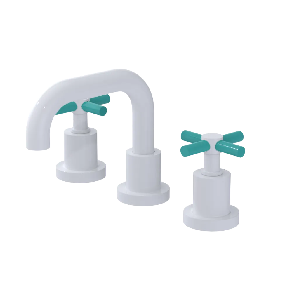 Rubinet Widespread Lav. Set. (less drain) White
