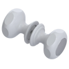 Rubinet Shower Door Knob (set) White