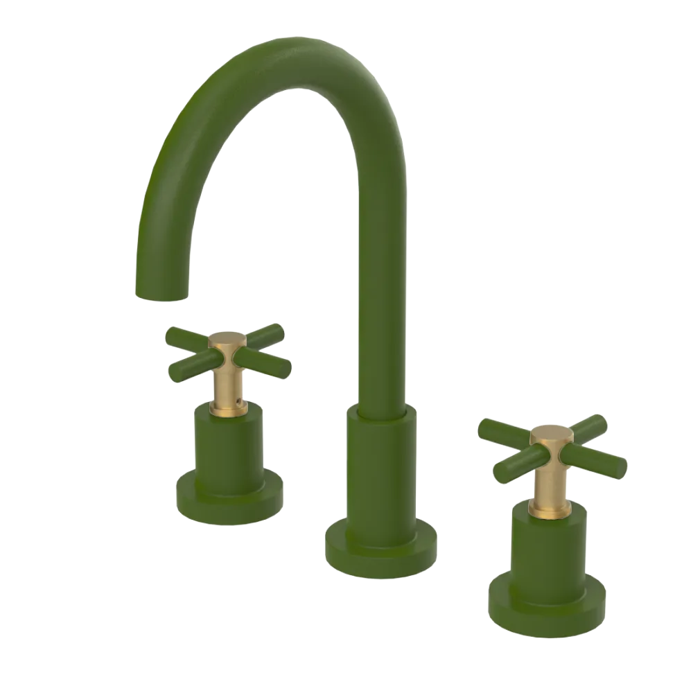 Rubinet Widespread Kitchen Set with LaSalle Spout Green Envy