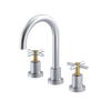 Rubinet Widespread Lav. Set. (less drain) Satin Chrome