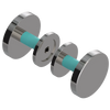 Rubinet Shower Door Knob (set) Polished Nickel