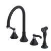 Rubinet Widespread Kitchen Set with Hand Spray Matt Black
