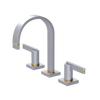 Rubinet Widespread Lav. Set. (less drain) Satin Chrome