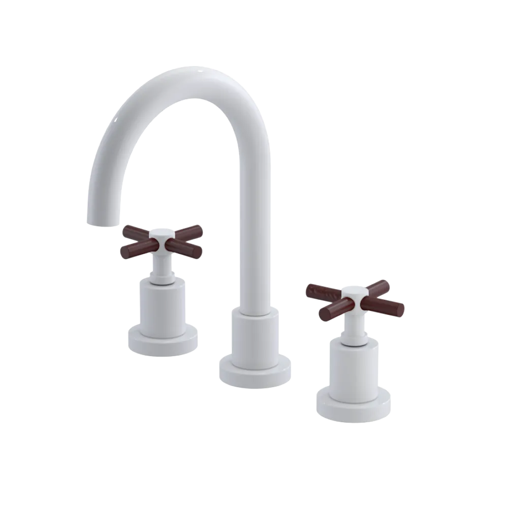 Rubinet Widespread Lav. Set. (less drain) White
