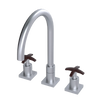 Rubinet Widespread Kitchen Set Satin Chrome