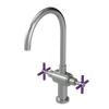 Rubinet Two Handle Single Hole Kitchen Set with LaSalle Spout Satin Nickel