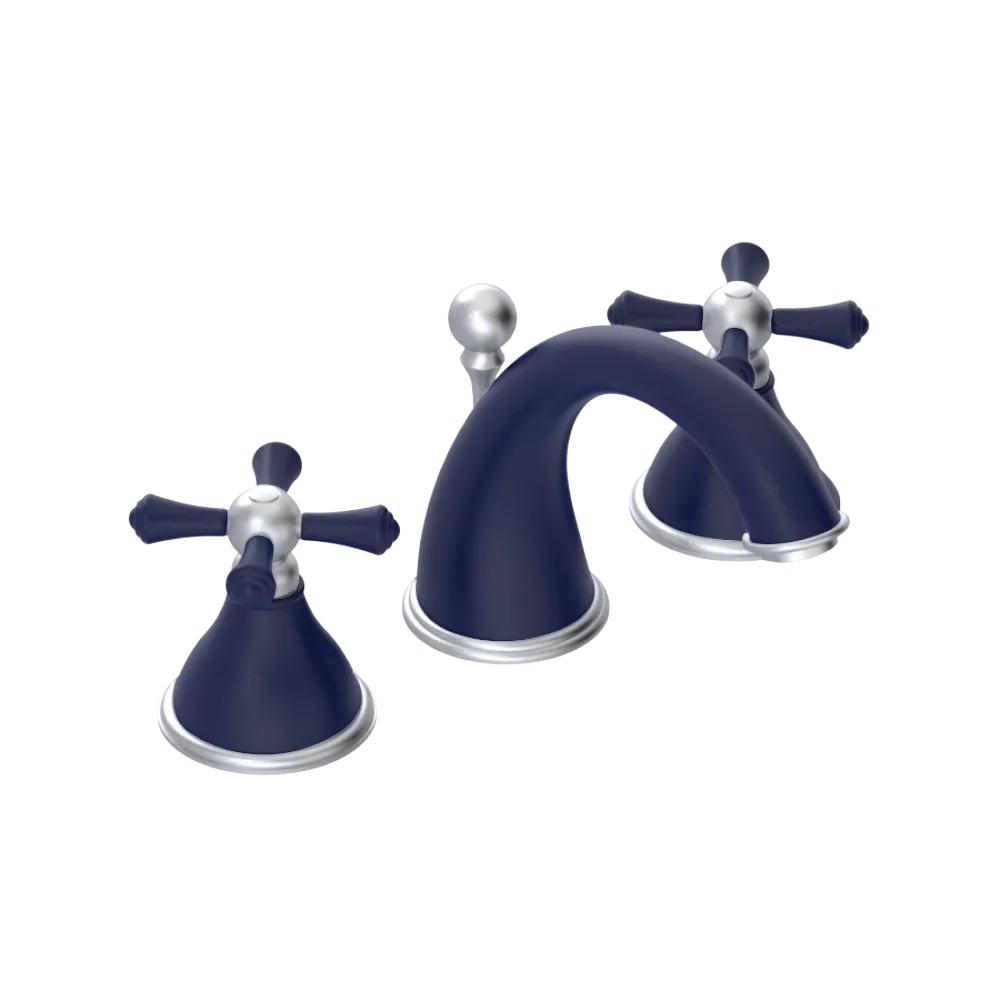 Rubinet Widespread Lav. Set. (less drain) Midnight Blue