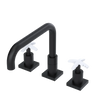 Rubinet Widespread Kitchen Set with Genesis Spout Matt Black