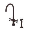 Rubinet Two Handle Single Hole Kitchen Set with Hand Spray Oil Rubbed Bronze