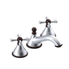 Rubinet Widespread Lav. Set. (less drain) Satin Chrome