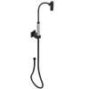 Rubinet Hand Held Shower Bidet with Extended Reach & Dual Function Spray Including Wall Bracket with Supply & Hose (Square) Matt Black