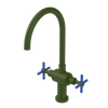 Rubinet Two Handle Single Hole Kitchen Set with LaSalle Spout Green Envy