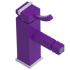 Rubinet Single Control Bidet Fitting (less drain) Purple Haze