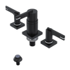 Rubinet Bidet Fitting with Spray, Diverter, and Vacum Breaker (Less Drain) Matt Black