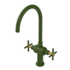 Rubinet Two Handle Single Hole Kitchen Set with LaSalle Spout Green Envy