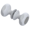 Rubinet Shower Door Knob (set) White