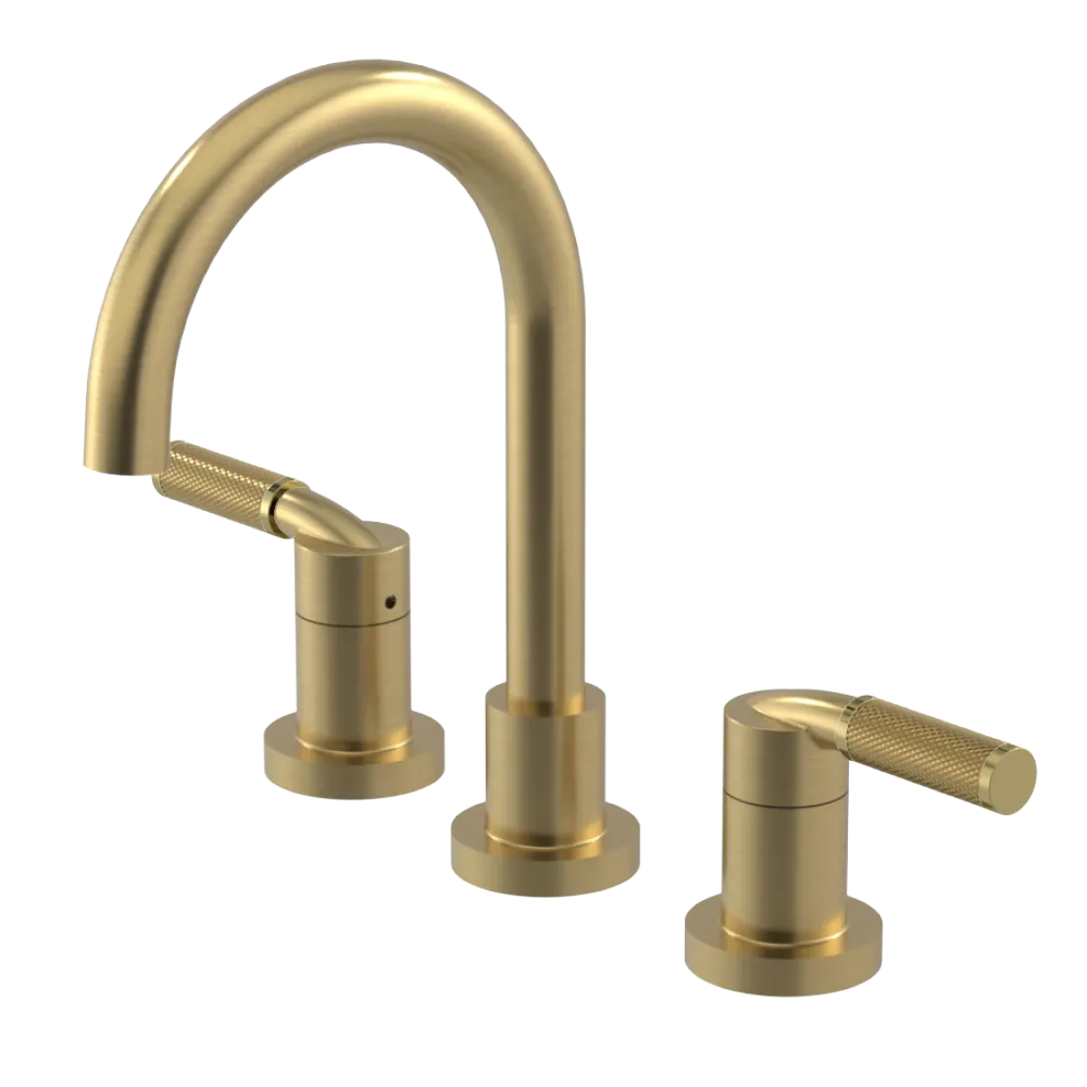 Rubinet Widespread Lav. Set. (less drain) Satin Brass